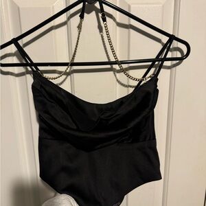 White Fox Boutique Black Charm Me Crop